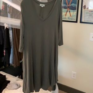 Olive t shirt dress